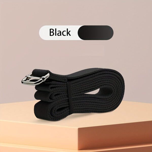 0460f7bb-e4ed-421d-9547-56b96fc95a0e.jpg 1pc 180cm/70.87in Sports Yoga Belt, Durable Sports Yoga Strap With Adjustable D-ring Buckle, Flexible Pilates Stretch Strap For Home Exercise Accessories