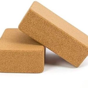 Cork Yoga Blocks, 2 Pack,  High Density Solid Natural Cork Yoga Brick.