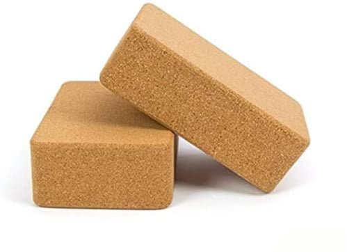 Cork Yoga Blocks, 2 Pack,  High Density Solid Natural Cork Yoga Brick.
