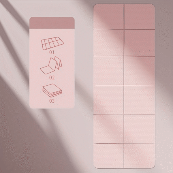 141c9e75-da33-4e64-8838-b8c9a0667450_1600x1600_67c7a3ed-2d76-4be3-bf05-3cb4db6fa549.png 1pc 4mm Thickness, Portable Folding Non-Slip Yoga Mat, Foldable Lightweight Fitness Mat, For Gym, Pilates, And Fitness, 183x61cm/6.0x2.0ft