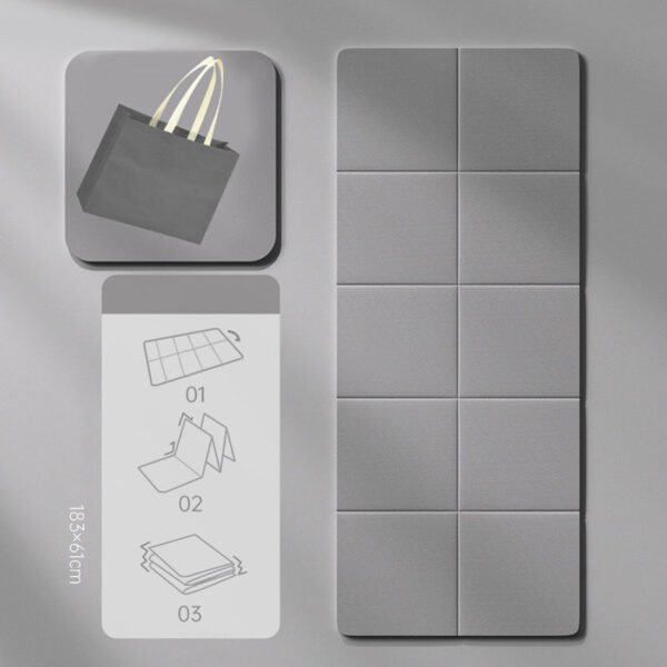 1721046309813-193bfc422a8d406b8f68ec42fddc9a58-goods.jpg Ultra-Quiet Foldable Yoga Mat - Non-Slip, Shock-Absorbing Tpe For Home Workouts & Training