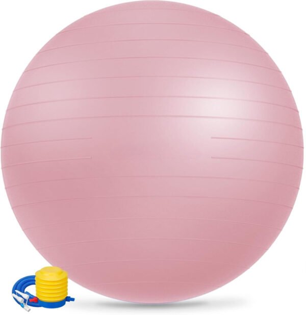 Yoga Ball Exercise Ball, Anti Slip Stability Ball Chair, Heavy Duty Large Gym Ball for Fitness, Balance, Core Workout and Physical Therapy