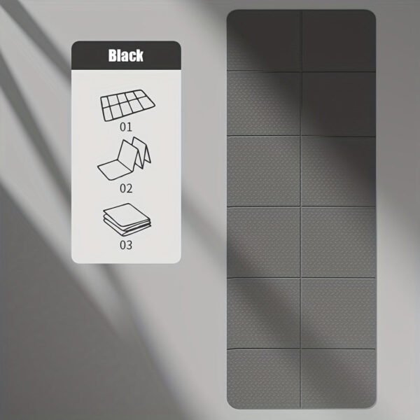 234394b3a3be81346b989650533bc84a.jpg 1pc 4mm Thickness, Portable Folding Non-Slip Yoga Mat, Foldable Lightweight Fitness Mat, For Gym, Pilates, And Fitness, 183x61cm/6.0x2.0ft