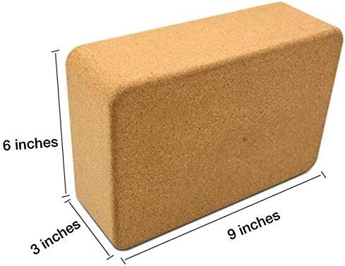 Cork Yoga Blocks, 2 Pack,  High Density Solid Natural Cork Yoga Brick.