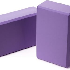 51HpjqfVopL._AC_SL1500.jpg Yoga Blocks 2 Pack Meditation Pilates Accessories High Density EVA Cork and Stretching Non-Slip Lightweight Durable Bricks for Improving Poses and Balance,9"x6"x4" Each,2 Colors Selected