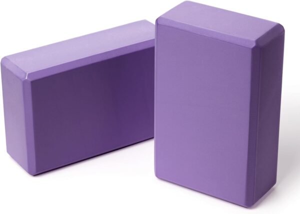 Yoga Blocks 2 Pack Meditation Pilates Accessories High Density EVA Cork and Stretching Non-Slip Lightweight Durable Bricks for Improving Poses and Balance,9"x6"x4" Each,2 Colors Selected