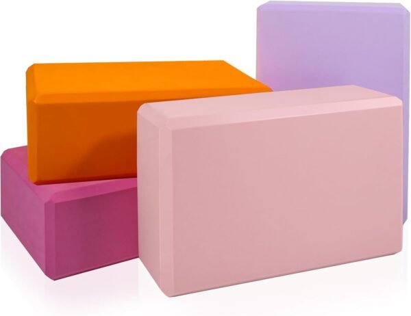 Yoga Blocks 4 Pack - Premium EVA Foam Yoga Blocks