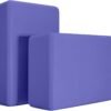 Yoga Blocks 2 Pack, Premium Yoga Brick Foam Blocks to Improve Strength, Flexibility & Balance, Light Weight - Safe and Stable Support for Yoga, Pilates, Meditation & Stretching