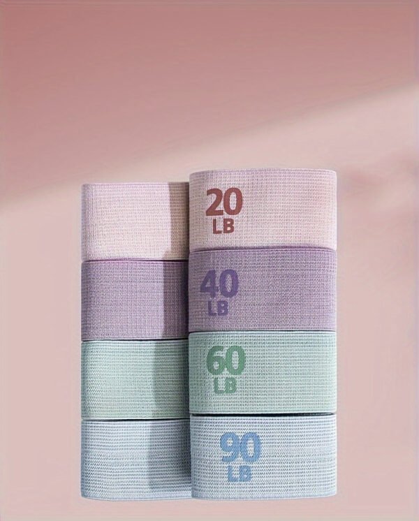 4pcs Yoga & Pilates Resistance Band Set - Elastic Stretch Bands For Hip Training, Fitness & Body Shaping - Durable Polyester Fabric Yoga Strap Yoga Mat Strap