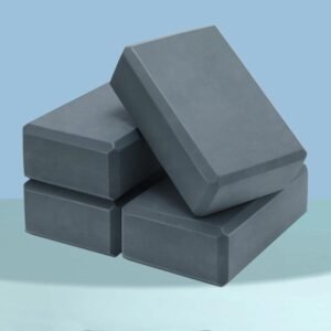 4 Pcs Yoga Blocks Soft EVA Foam Blocks Supportive Yoga Brick Non Slip Exercise Block Yoga Equipment for Pilates Exercise Workout Meditation Supplies, Grey, 9 x 6 x 3 Inches