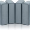 4 Pcs Yoga Blocks Soft EVA Foam Blocks Supportive Yoga Brick Non Slip Exercise Block Yoga Equipment for Pilates Exercise Workout Meditation Supplies, Grey, 9 x 6 x 3 Inches