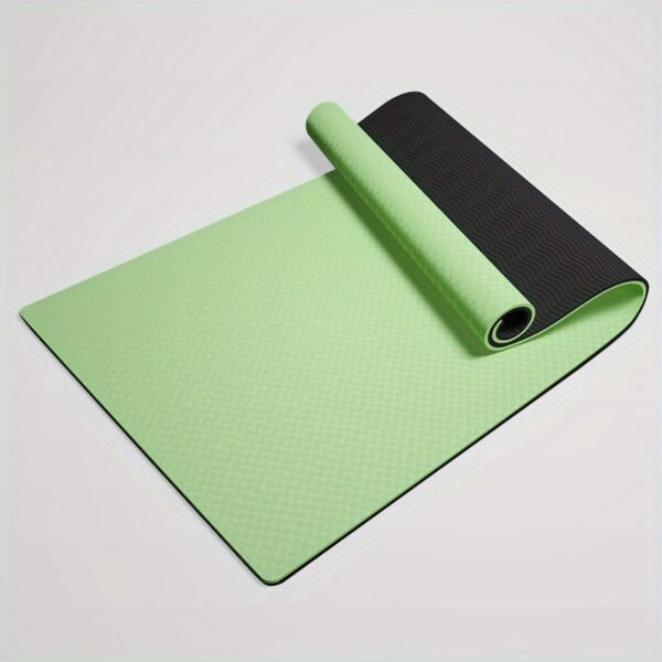 1pc Solid Color Double-sided Non-slip Yoga Mat, Thicken TPE Pilates Mat, Workout Auxiliary Equipment