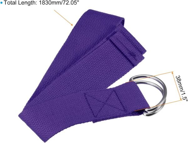 Yoga Strap Long Stretch Band with Durable D-Ring for Yoga Pilates Stretch Workout