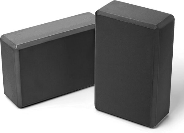 Yoga Blocks 2 Pack Meditation Pilates Accessories High Density EVA Cork and Stretching Non-Slip Lightweight Durable Bricks for Improving Poses and Balance,9"x6"x4" Each,2 Colors Selected
