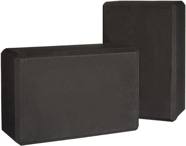 Foam Yoga Blocks, Black,4 x9 x 6 Inches with long-lasting performance