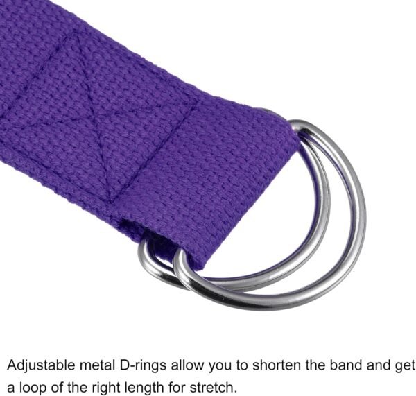 Yoga Strap Long Stretch Band with Durable D-Ring for Yoga Pilates Stretch Workout