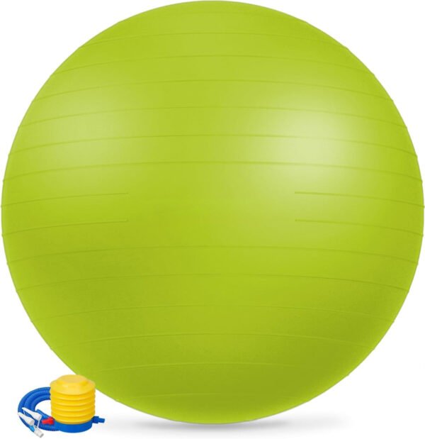 Yoga Ball Exercise Ball, Anti Slip Stability Ball Chair, Heavy Duty Large Gym Ball for Fitness, Balance, Core Workout and Physical Therapy