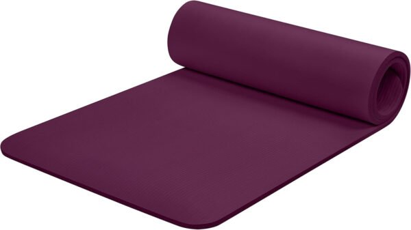 Yoga Mat 1/2" Thick w/Nylon Strap for Men & Women - Non Slip Exercise Mat for Yoga, Pilates, Stretching, Floor & Fitness Workouts