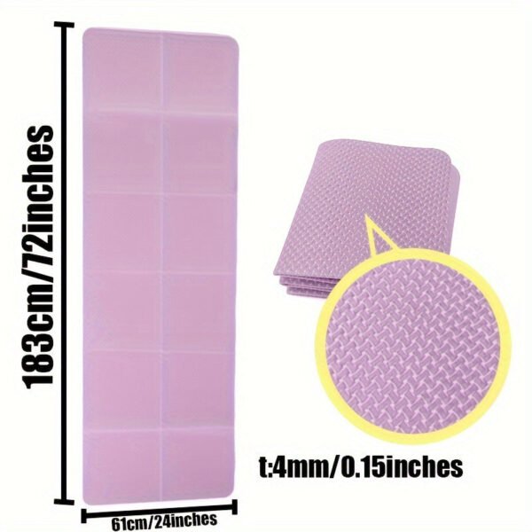 1pc, Foldable Yoga Mat, Non-slip Yoga Pilates TPE Mat For Men And Women, Portable Thick Fitness Mat For Yoga Dance Pilates Training