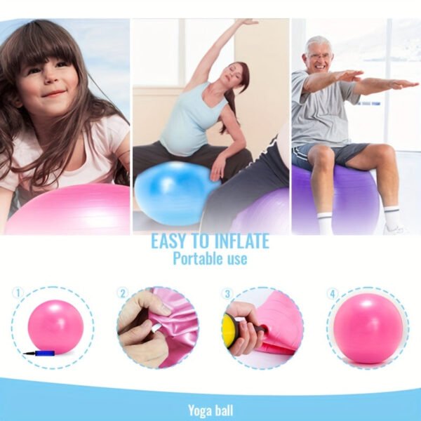 903fbe30-d631-40d9-b342-da22ac00593f-1.jpg Exercise Ball For Workout, Anti-Burst Yoga Ball For Stability, Fitness And Physical Therapy, With Pump