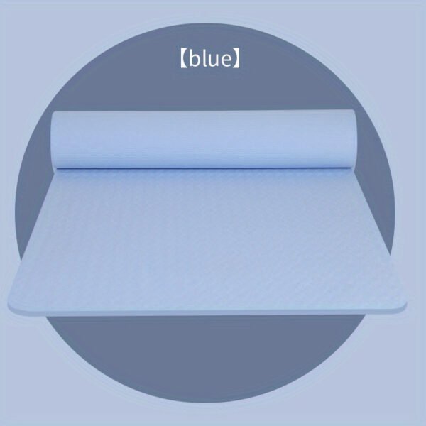 1pc Solid Color TPE Yoga Mat, Lightweight Non-slip Fitness Mute Exercise Mat For Outdoor Sports, Yoga Equipment, Home Workout Supplies