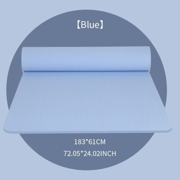 1pc Solid Color TPE Yoga Mat, Lightweight Non-slip Fitness Mute Exercise Mat For Outdoor Sports, Yoga Equipment, Home Workout Supplies