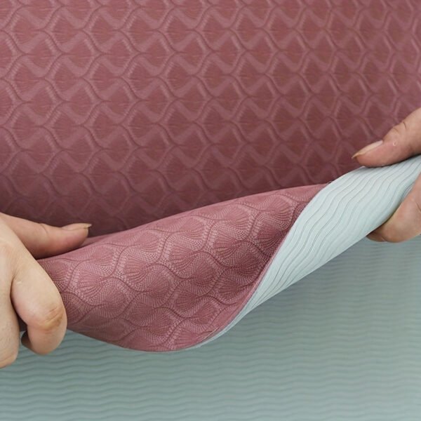 1pc Solid Color Double-sided Non-slip Yoga Mat, Thicken TPE Pilates Mat, Workout Auxiliary Equipment