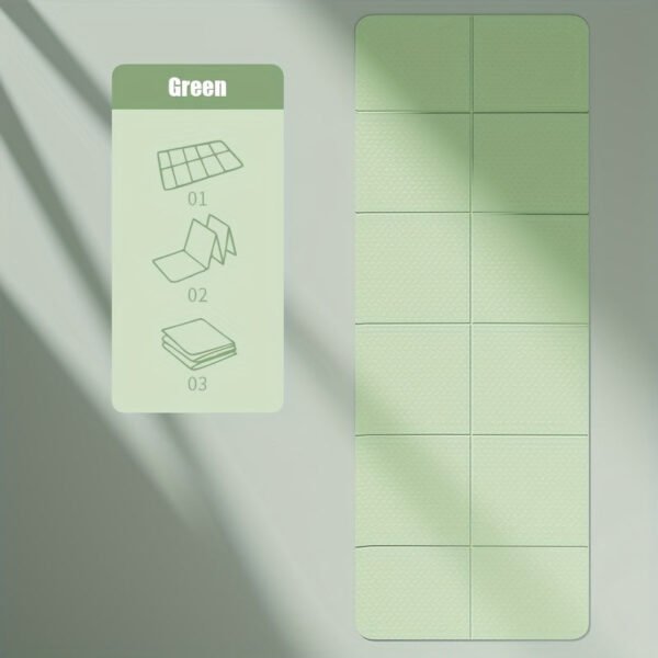 aa4654dfd670260f02a65183bb681fe4.jpg 1pc 4mm Thickness, Portable Folding Non-Slip Yoga Mat, Foldable Lightweight Fitness Mat, For Gym, Pilates, And Fitness, 183x61cm/6.0x2.0ft