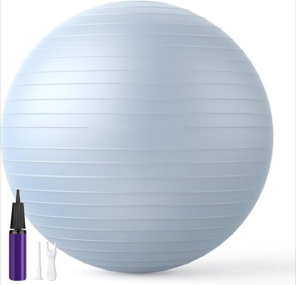 Extra Thick Exercise Ball Yoga Ball for Workout Pregnancy Stability,Anti-Burst and Slip Resistant Swiss Ball with Pump for Yoga, Pilates, Fitness,Birthing,Physical Therapy