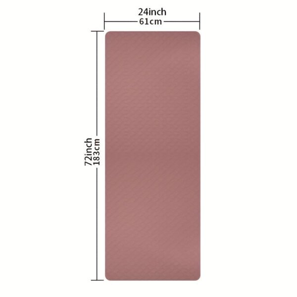 1pc Solid Color Double-sided Non-slip Yoga Mat, Thicken TPE Pilates Mat, Workout Auxiliary Equipment