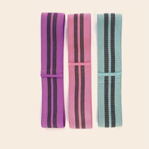 3-Piece Yoga Resistance Bands Set – Durable Polyester Fitness & Training Gear For All