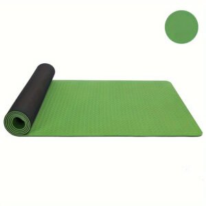 1pc Two-color Soft TPE Yoga Mat, Thickened Non-slip Sports Fitness Mat, Suitable For Dance, Exercise, Body Training