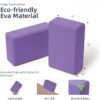 Yoga Blocks 2 Pack Meditation Pilates Accessories High Density EVA Cork and Stretching Non-Slip Lightweight Durable Bricks for Improving Poses and Balance,9"x6"x4" Each,2 Colors Selected