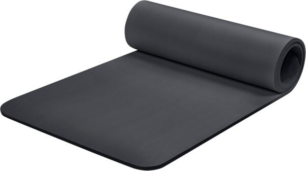 Yoga Mat 1/2" Thick w/Nylon Strap for Men & Women - Non Slip Exercise Mat for Yoga, Pilates, Stretching, Floor & Fitness Workouts