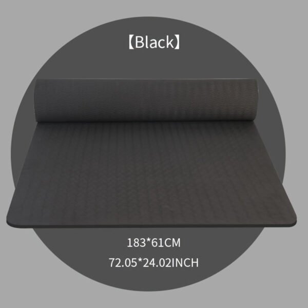 1pc Solid Color TPE Yoga Mat, Lightweight Non-slip Fitness Mute Exercise Mat For Outdoor Sports, Yoga Equipment, Home Workout Supplies