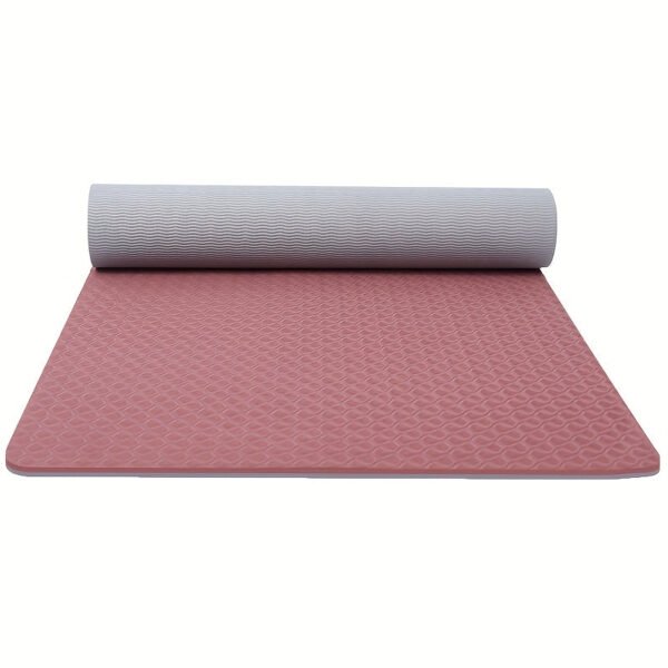 1pc Solid Color Double-sided Non-slip Yoga Mat, Thicken TPE Pilates Mat, Workout Auxiliary Equipment